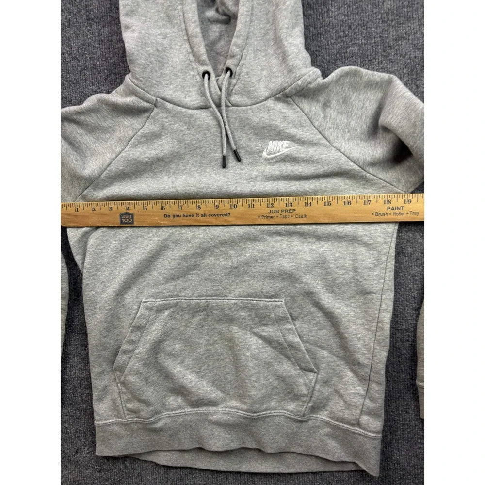 Nike Hoodie Womens XS Gray Pullover Fleece Logo Sweatshirt